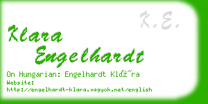 klara engelhardt business card